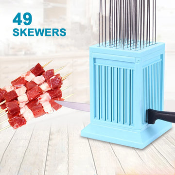 Easy Kewers: Versatile Barbecue Skewer Maker for Vegetables, Fruits, Beef, and Pork with 49 Holes